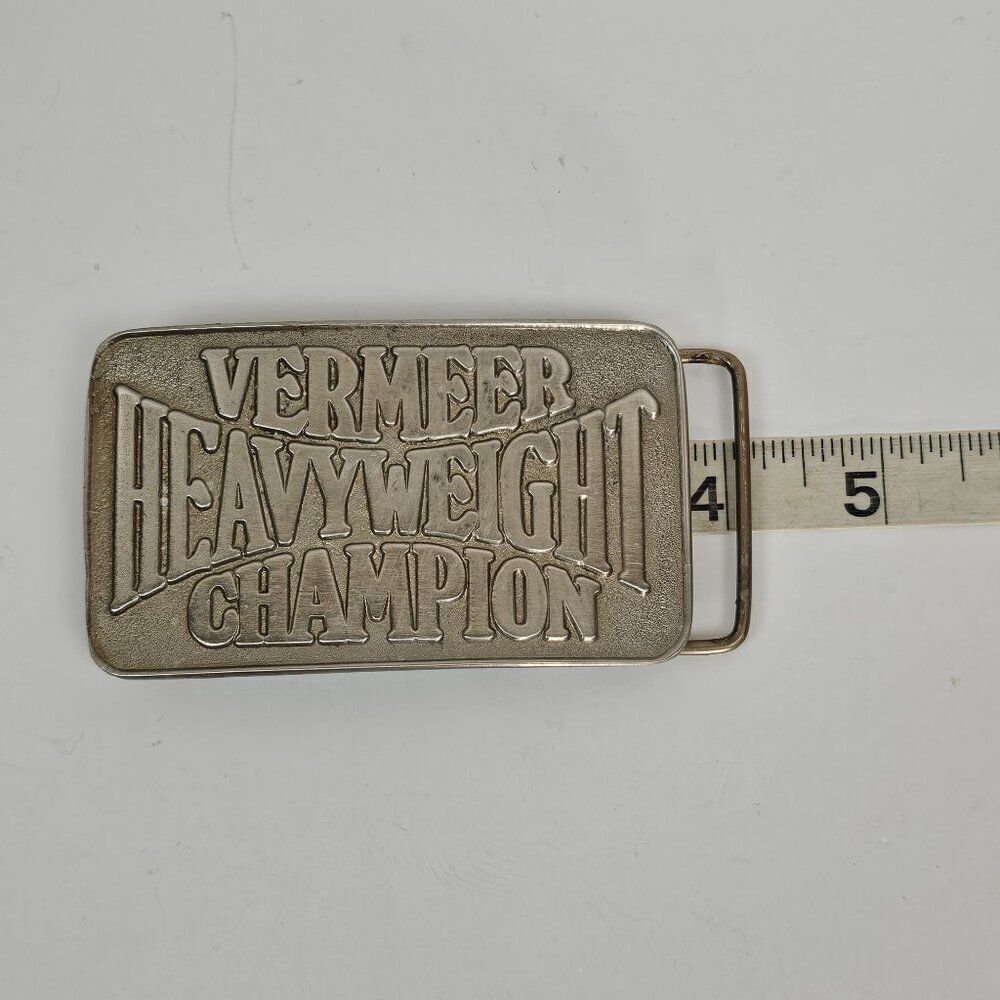 Vermeer Heavyweight Champion Belt Buckle Spec Cast Inc Vtg Agriculture Farmer - Picture 7 of 10